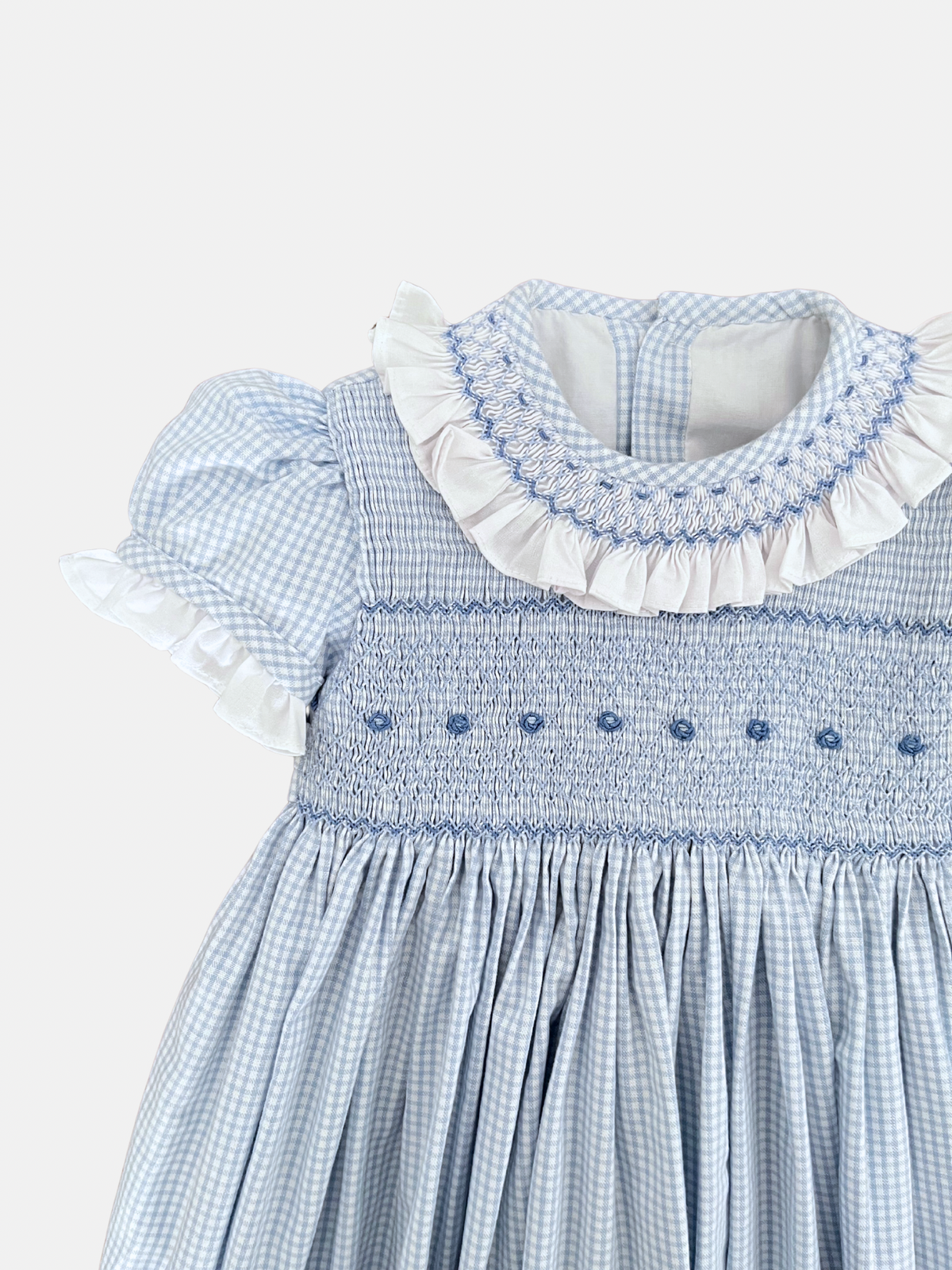 Vestido Carlota en Vichy azul 18M