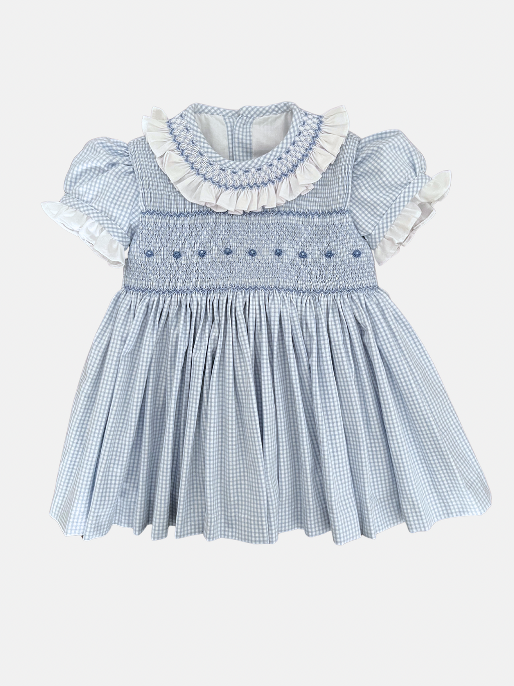 Vestido Carlota en Vichy azul 18M