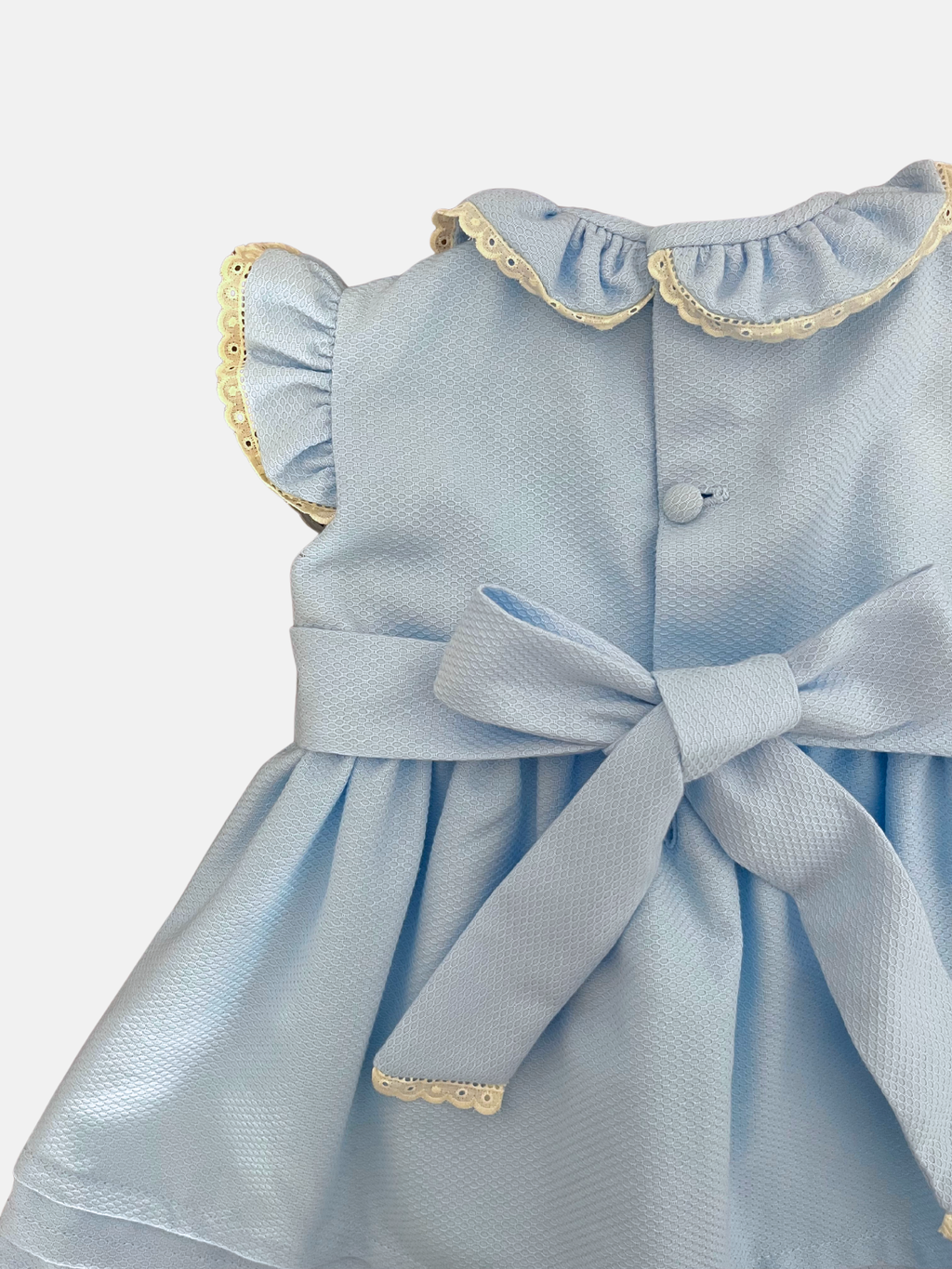 Vestido María en Piqué azul 2T