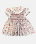 Vestido Carlota en flores vinotinto
