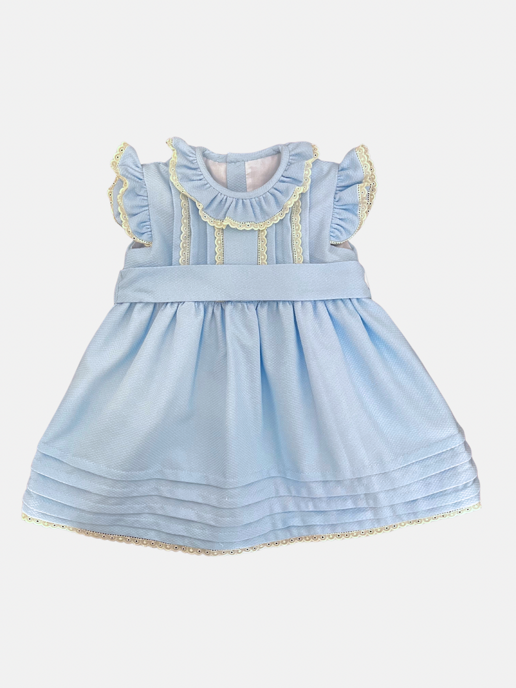 Vestido María en Piqué azul 2T