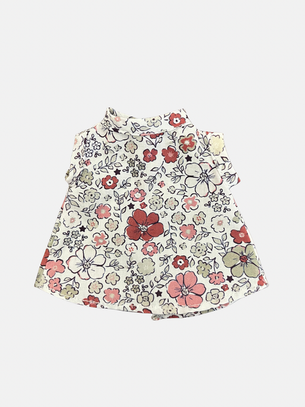 Vestido Bunny de flores vinotinto