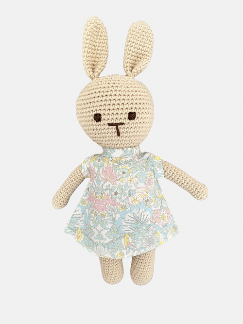 Bunny con vestido de flores turquesa