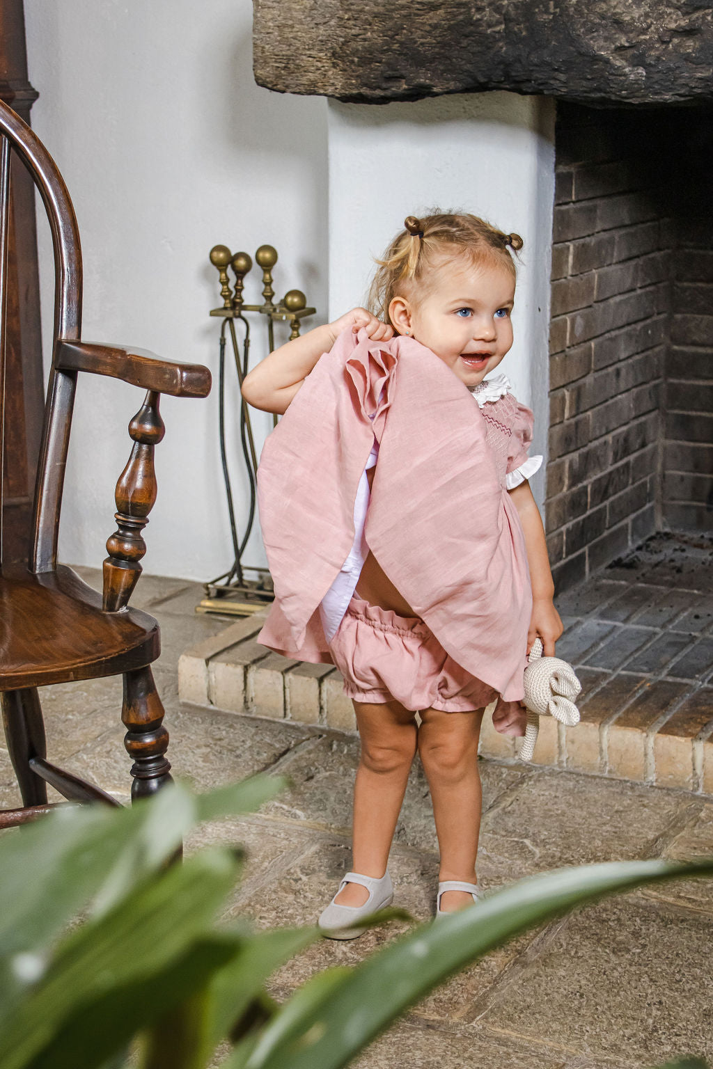 Cubrepañal para vestido Emilia en flores turquesa