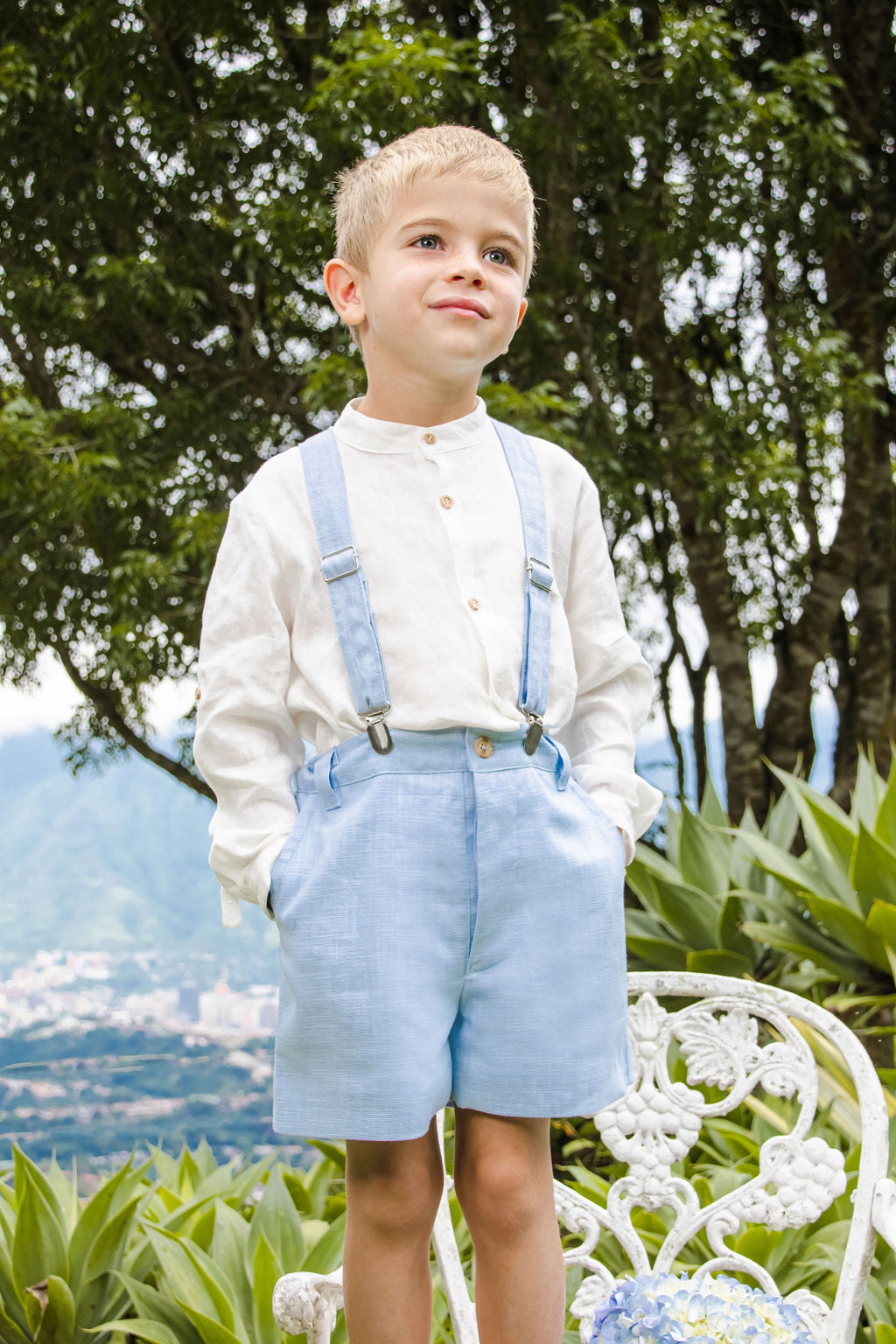 Short Enrique azul celeste