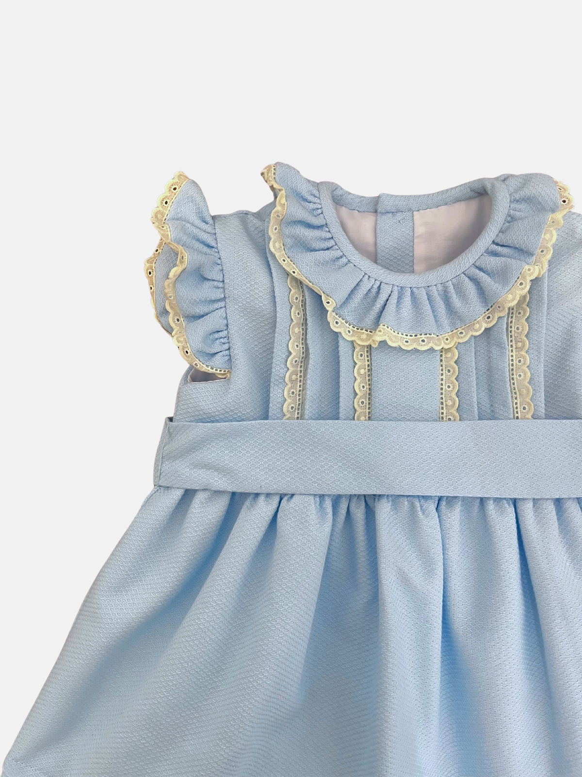 Vestido María en Piqué azul 2T