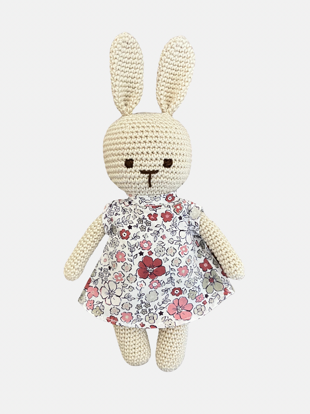 Bunny con vestido de flores vinotinto