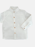 Camisa Manuel en Lino Blanco