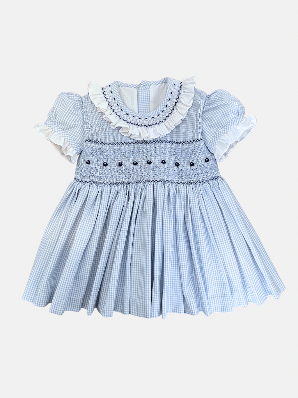 Vestido Carlota en Vichy azul 2T