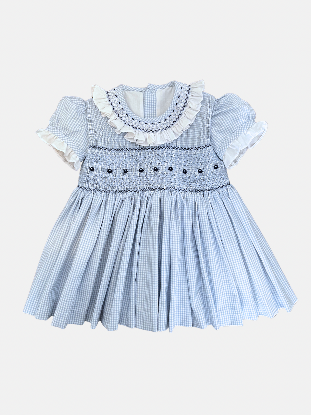 Vestido Carlota en Vichy azul 2T