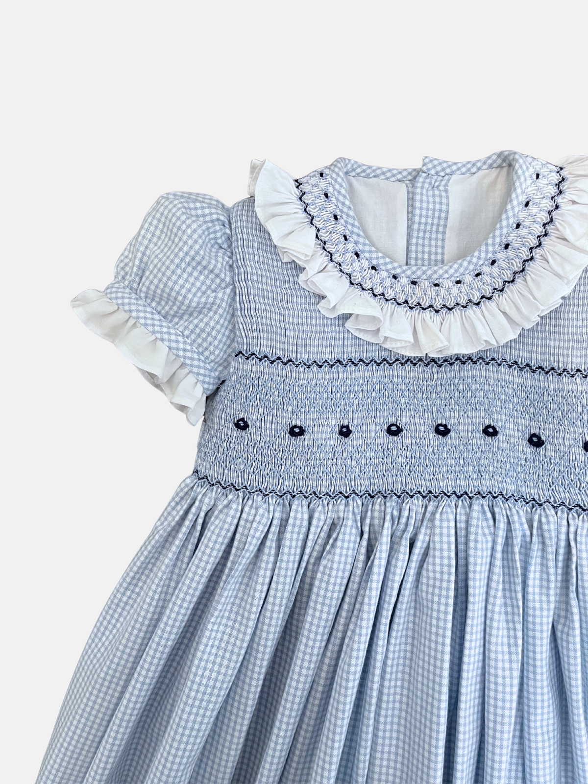 Vestido Carlota en Vichy azul 2T