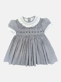 Vestido Carlota en Vichy azul marino 2T